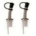 2 Pack Stainless Steel Bottle Pourer w/ Plastic Cork